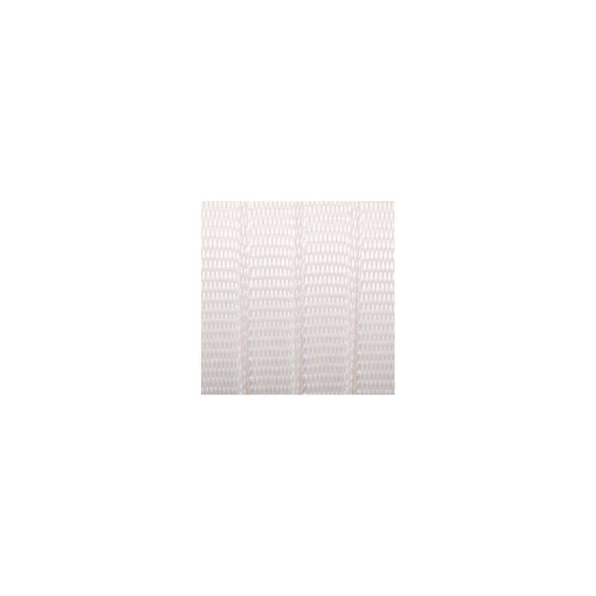 Feuillard 16mm x 850m - Ultra résistant - Polyester Textile Tressé - Blanc