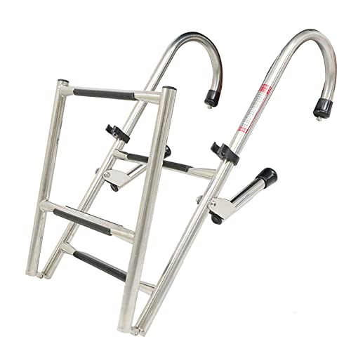 Gxywady 2 Step+2 Step Stainless Steel Folding Telescoping Ladder Replacement For Dock Ladder Marine Boats Yachts Swimming Pools #TOP5