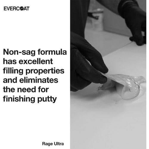 Evercoat Rage Ultra - Sanding Body Filler for Steel, Fiberglass, Aluminum and More - 128 Fl Oz - Thumbnail 2