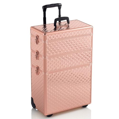 Trolley Esthéticienne haut de gamme - Chariot professionnel rigide silver et rose
