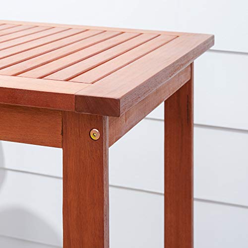 Vifah V495T Dartmoor Outdoor Wood Bar Table #TOP2