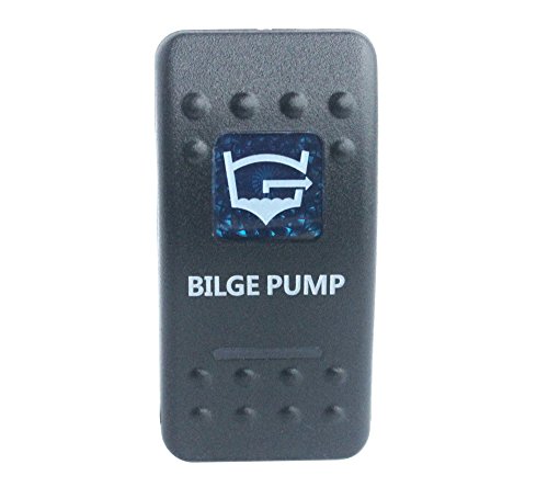 BANDC Waterproof Car Boat Blue Led 5 pin spst on-Off Bilge Pump Rocker Switch