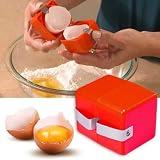 Eieröffner mit Ei-Aufschlagfunktion handliches Küchenwerkzeug Knacken Würfeln Trennen von Eiern ideal für Camping Kochalltag robuste Mechanik für mühelose Zubereitung (Orange, 7.3x5x5cm)