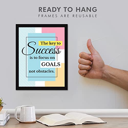 Image of Chaka Chaundh - Engineered Wood Rectangular Inspirational Framed Posters Motivational Quotes Wall Frames for OFFICE, STUDENT & STUDY ROOM - Photos with Quotes - (14x11 Inches)(Success - MultiColor)