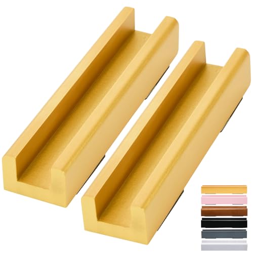 Colingmill Floor Mirror Stand Wooden, 9.8 x 2.3 x 1.5 Inches, Gold, 2 Pcs