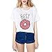 Best Friends TShirt 2-pack Women Donut and Coffee BFF Matching Cute Shirt Cartoon Tops Funny Tees By JINT (Best-S+Friends-S)