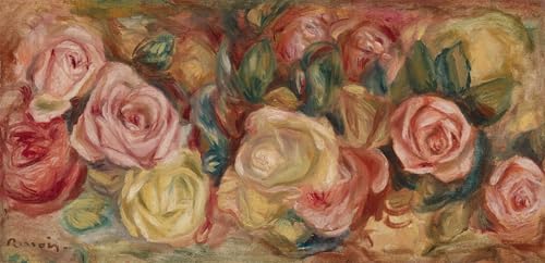 Affiche de Peinture Roses Renoir pour une Décoration du Salon Chaleureuse 60x90