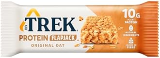 JB's TREK High Protein Flapjack Original Oat - Gluten Free - Plant Based - Vegan Snack - 50g x 3 bars