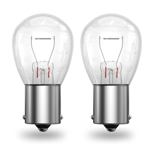 TrustWheel - TrustWheel Ampoules Extérieur S25 BA15s 32V 18W, Dimmable, 2700K Blanc Chaud, pour Porte de Garage, Tableaux de Bord, Feux de Position,Auto Voiture, Lot de 2