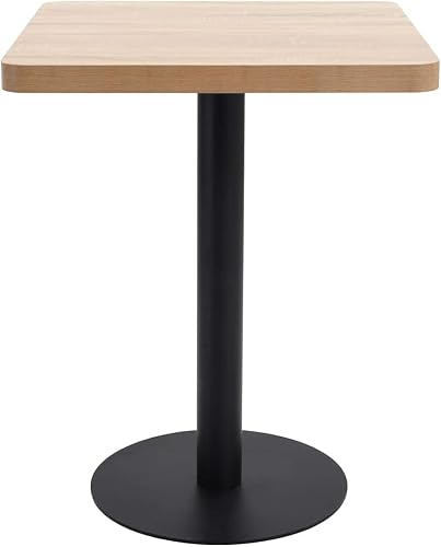 OHMG Table de Bar Carré Haute Cuisine Mange-Debout avec Plateau en Bois MDF,Tables Basse,Bistro,Tables à Manger,pour Bistro Salon Salle à Manger Terrasse (D)