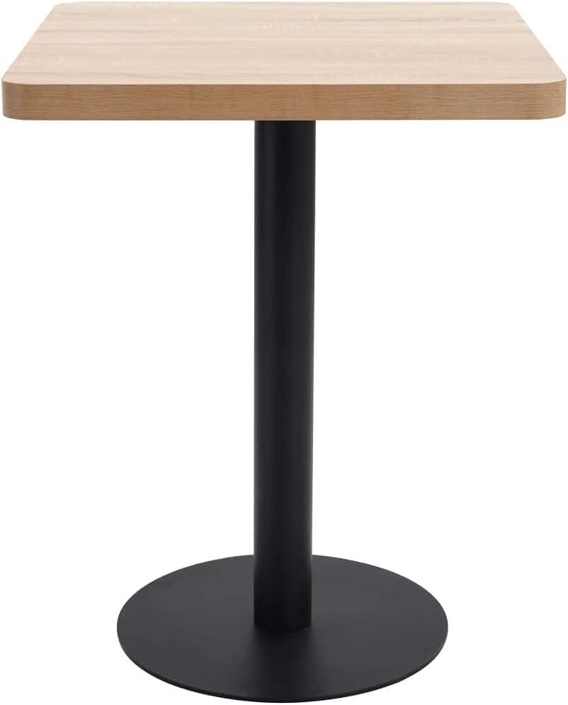 OHMG Table de Bar Carré Haute Cuisine Mange-Debout avec Plateau en Bois MDF,Tables Basse,Bistro,Tables à Manger,pour Bistro Salon Salle à Manger Terrasse (D)