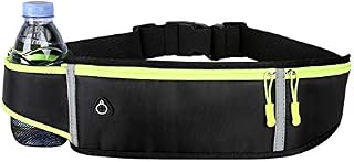 Running Belt Waist Pack Reflective Slim Fanny Pack for Sports Jogging (BK,One Size)
