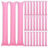 GLEAVI Palos de Animación Inflables para Eventos Deportivos y Escolares 100 Unidades Rosa Accesorios para Animar Sonido Fuerte y Espíritu de Equipo Varitas de Apoyo para Fútbol