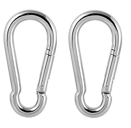 Protoner Heavy Duty Carabiner Snaphook 8mm, Stainless Steel (Pack of 6)