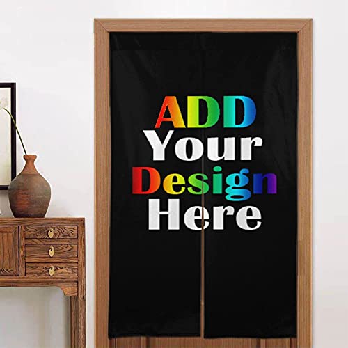 AmaUncle Custom Japanese Door Curtain Door Way Customized Personalized Curtain Toilet Partition Curtain Japanese Curtain Noren Feng Shui Curtain Black 56inch X 34inch