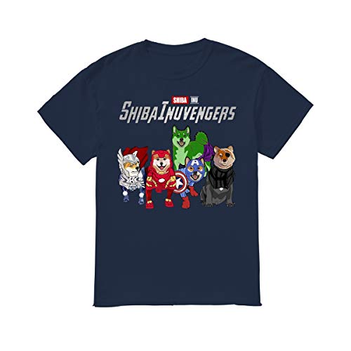 Reality Stone Funny Shiba Inu Dog Lover Gift ShibaInuvengers T-Shirt for Women Men Boy Fans Navy