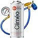 CLIMÉO 3in1 Kältemittelersatz R134a R12 Nachfüllset - Klimaanlage selbst befüllen & warten - Entspricht 625g R134a - Dichtmittel & Öl - PKW Stop Leak & Wartung