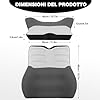 Quirlig Cuscino Lombare Auto, Cuscino Lombare Sedia Ufficio Ergonomico, Cuscino Schienale Auto, Supporto Lombare per Auto, Ufficio, Casa, Grigio