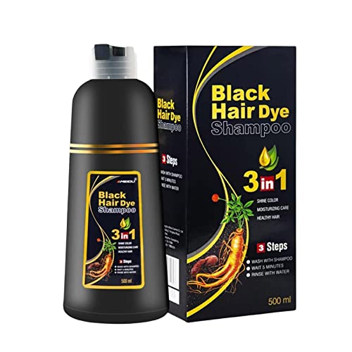 Foto von Sysdisen Shampoo Für Schwarzes Haar–3-in-1 Shampoo Zum Färben Schwarzer Haare–500ml Haarfärbe Shampoo Grauabdeckung In Wenigen Minuten–Kokosnuss Ingwer Shampoo-Shampoo Zum Färben Schwarzer Haare