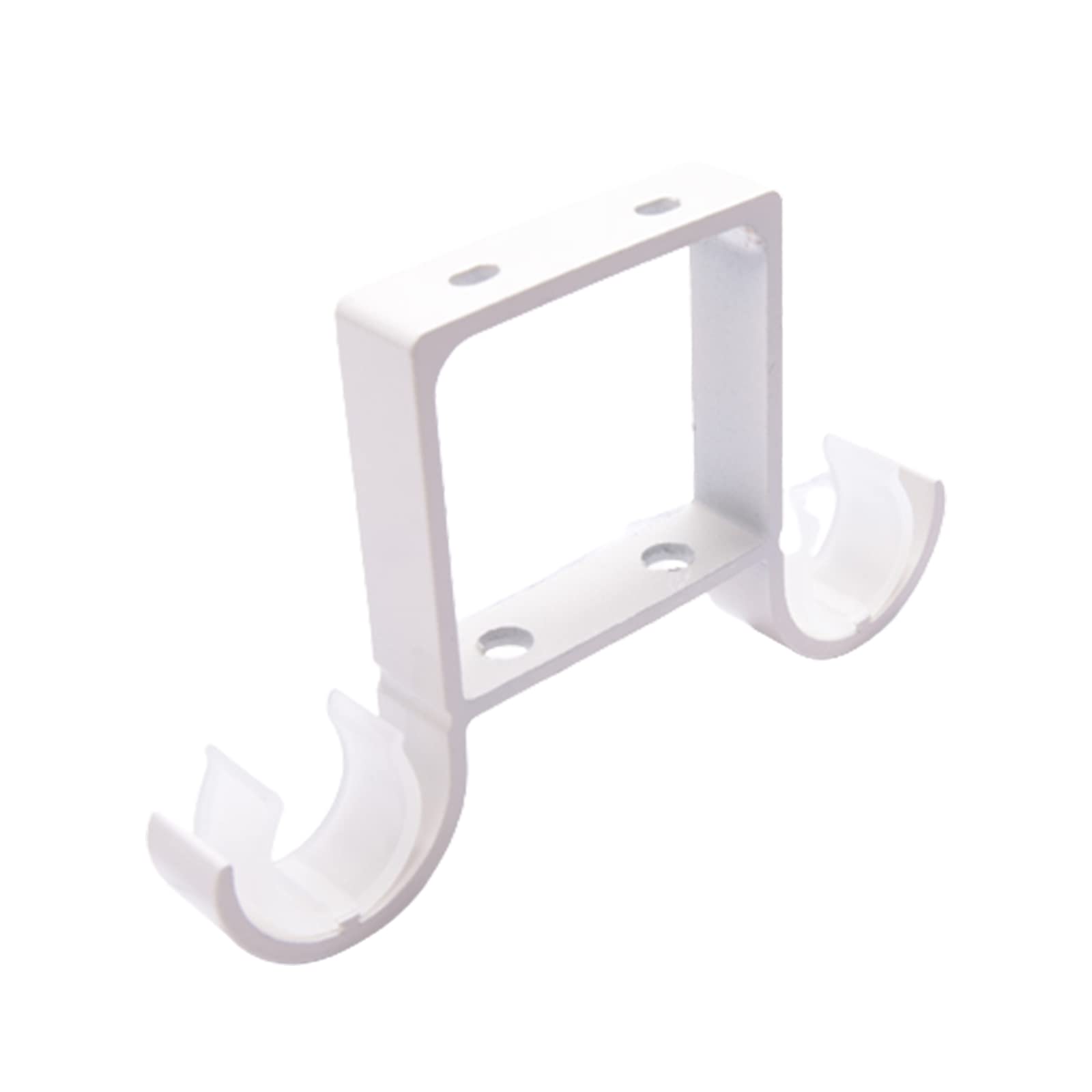 Curtain Rod Brackets Double Rod Ceiling-Mount Curtain Holders Bracket Holders for 17.5mm Double Brackets Ceiling Mount for Gold White Heavy Duty