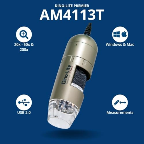 Image of Dino-Lite AM4113T - 1.3MP, 20x - 50x, 200x, Microtouch, Measurement