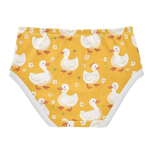 Wusikd White Baby Ducks Girls' Underwear Cotton Girls Briefs Soft Toddler Underwear 2T2
