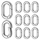 Giantree 10 Stück Oval Spring Karabinerhaken Klein, Metall Ringkarabiner, Schlüsselanhänger Kleine Buckle Clip Feder Karabiner für Reisen Angeln Camping Wandern Hängematten Rucksack(silber)
