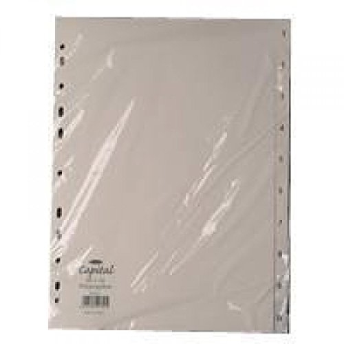Whitebox WX01353 A4 Polypropylene Index - White
