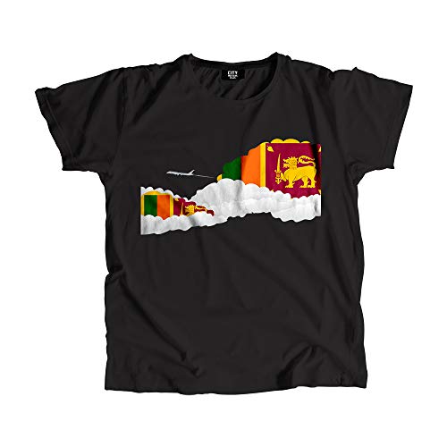T-shirt Sri Lanka avion unisexe en coton pour passionnés de voyage