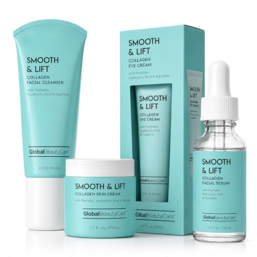 Global Beauty Care Smooth & Lift Collagen Skin Care Routine Bundle Kit