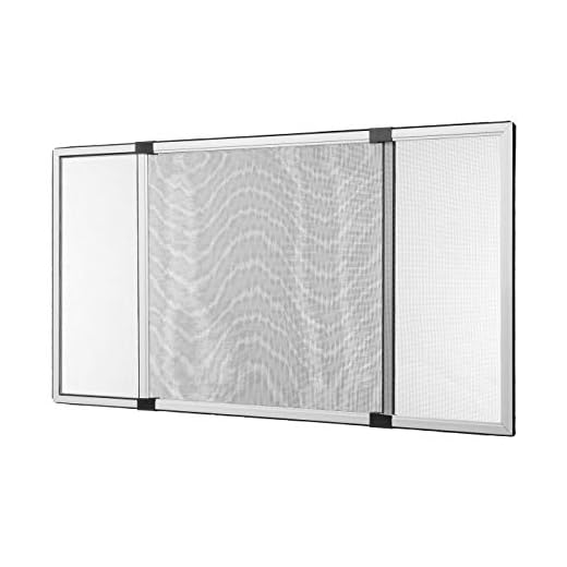 Ventanara® Insektenschutz Schiebe Fenster Fliegengitter Mückenschutz (50 x 75 cm, Weiß)
