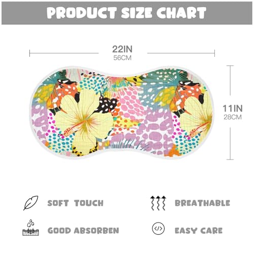 Hibiscus Dots Lively Burp Cloths for Babies Burp Rag Cotton Spit Up Rag for Babies Newborn4