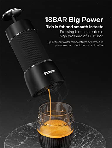 Sekaer Portable Espresso Machine Travel Coffee Maker, 2 In 1 Small Mini Presso Compatible With Nespresso Original Capsules, 18 Bar Pressure, Manual Aeropress Coffee Machine #TOP2