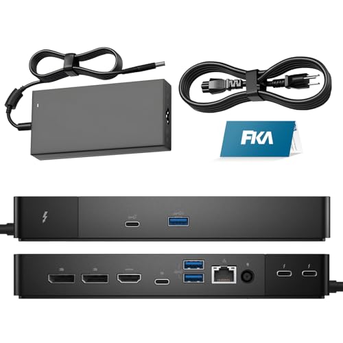 WD22TB4 Docking Station, Performance Dell Thunderbolt 4 Dock - 1 Year Warranty, WD22TB4 with 180W Power Adapter + 130W Power Delivery, New
