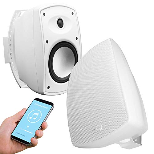 OSD Audio 5.25" Wireless Bluetooth Outdoor Patio Speaker Architectural Stereo Pair White BTP525