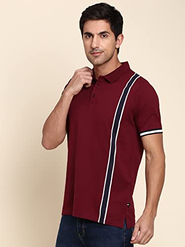 Image of Dennis Lingo Men's Slim Fit Burgundy Polo T-Shirt