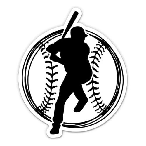 Baseball Player Stickers - 2 Pack Of 3" Stickers - Waterproof Vinyl For Car, Phone, Water Bottle, Laptop - Baseball Decals (2-Pack) #TOP9