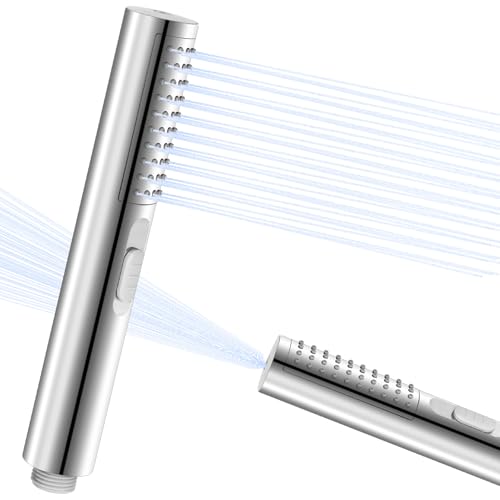 YYTECH Soffione Doccia Anticalcare, Doccia Risparmio Idrico Soffione con 2 Funzioni, Getto Potente Integrato per la Pulizia Degli Angoli, Vasca, Doccetta Cromata, ABS, Cromato