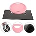 HAKIDZEL Multifunctional Abdominal Training Sliding Disc with Knee Cushion Smooth Grip Fitness Rolling Discs for Core Strength Compatible with Resistance Bands Suitable for All Random Color