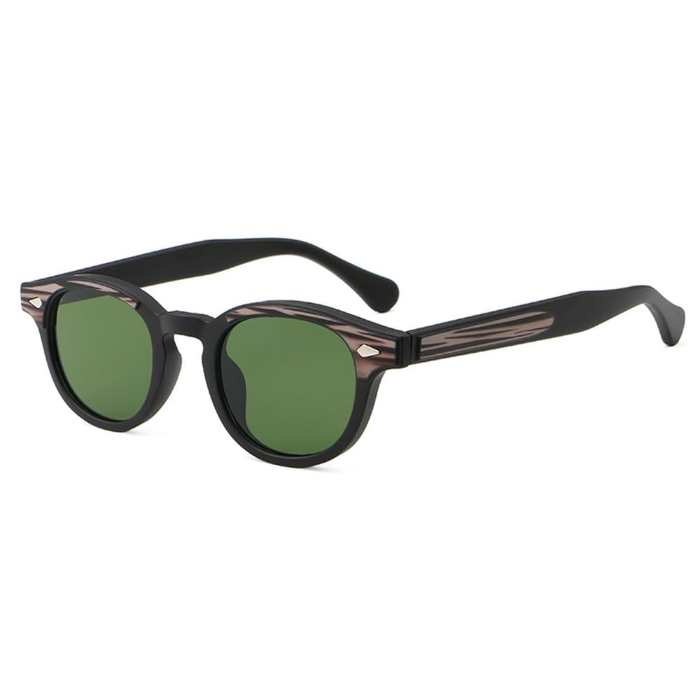 okrągłe okulary przeciwsłoneczne dla mężczyzn brązowe zielone unisex retro okulary przeciwsłoneczne dla kobiet męskie uv400 octan damskie akcesoria