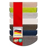 etm Original Stufenmatten Treppen-Teppich 1 Stück - 20 Farben und 20 Modelle zur Auswahl (Rot, Halbrund 65 x 23,5 cm) Dynasty