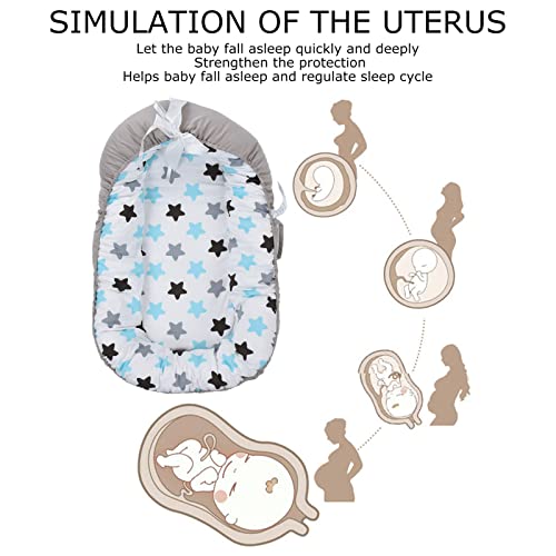 Espreguiçadeira de bebê adorável espreguiçadeira de recém-nascido portátil com almofada de bebê para