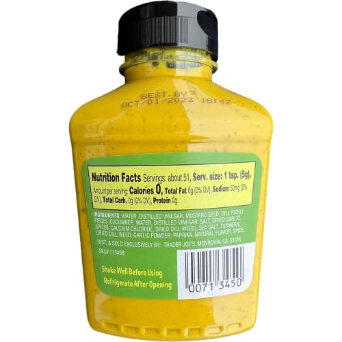 Trader Joe's Dill Pickle Mustard (3 Bottles), Kosher #TOP1