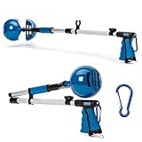 TITAN XR Dog Pooper Scooper 3 Tools in 1, Portable Pooper Scooper for Large & Small Dogs | Long Handle Poop Scooper for Dogs | Durable & Easy-to-Use Poop Scooper for Yard with Sticky Roller Feature