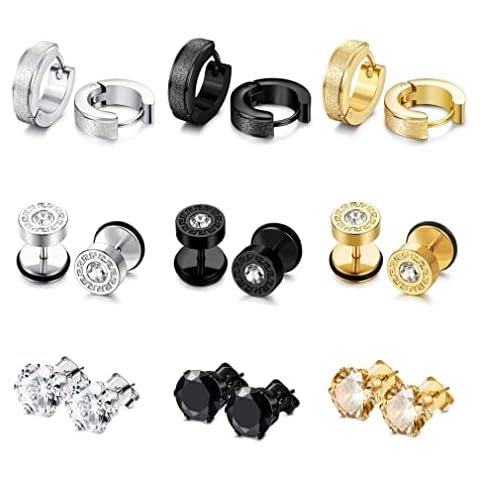 KALVICA Pendientes de Acero Inoxidable para Hombres Cover