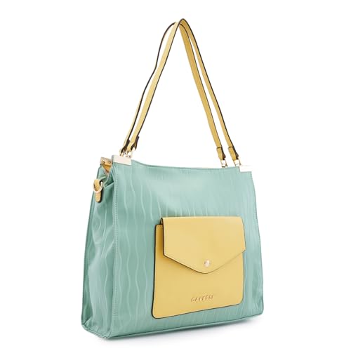 Image of Caprese Shyla Hobo Bag, Large | Self Designed Shoulder Bag for Women with Easy Front Access Pocket | Secure Top Zip | Perfect for Casual & Daily Use