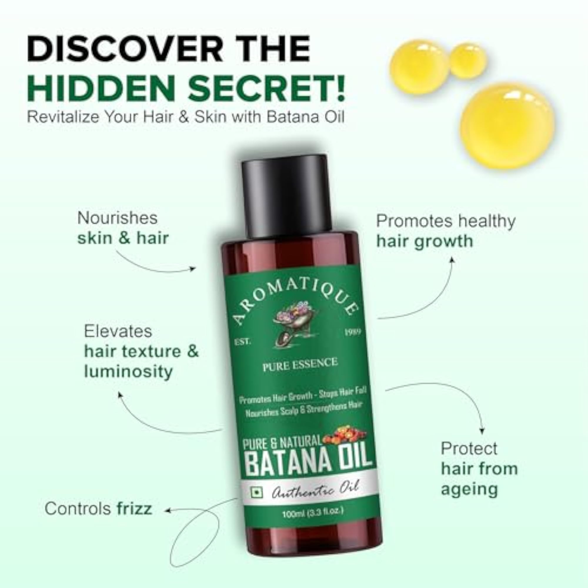 Batana Oil - 100ml, Pure & Cold Pressed