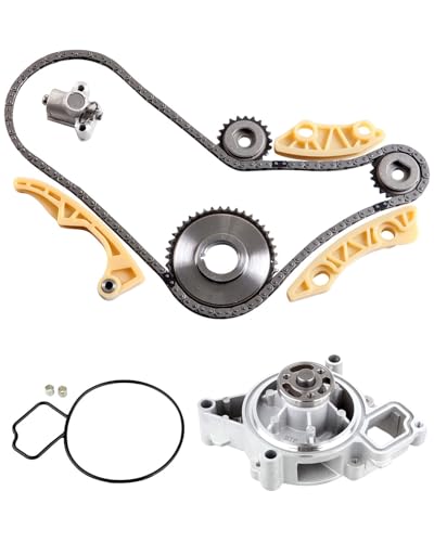 SCITOO Engine Timing Chain With Water Pump Kit Replaces for Chevy Cavalier Classic Cobalt HHR for Malibu for Oldsmobile Alero for Pontiac G5 Grand Am Sunfire for Saturn Ion L100 L200 LS1 Sky 00-10