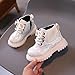 Girls Sparkly Ankle Boots Lace Up Side Zipper Comfortable Booties Fashion Patent Leather Short Boots White