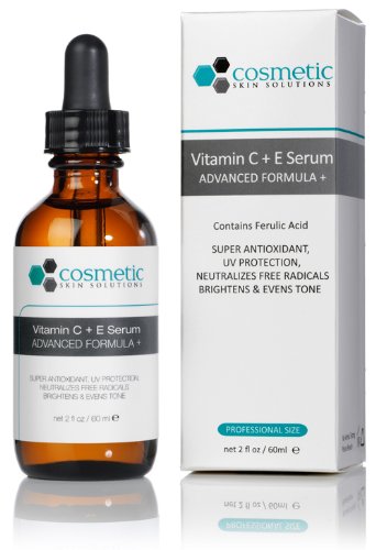 Pro Size CE Ferulic serum Advanced Formula + 2 fl oz / 60 ml - Super Combination Antioxidant Formula - 15% Vitamin C, 1% Vitamin E, and 0.5% Ferulic acid.